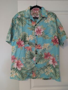 Vintage Men's Cotton Blue Hawaii Aloha Shirt